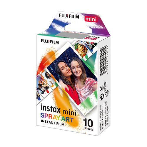 Fuji instax mini film spray art 1x10
