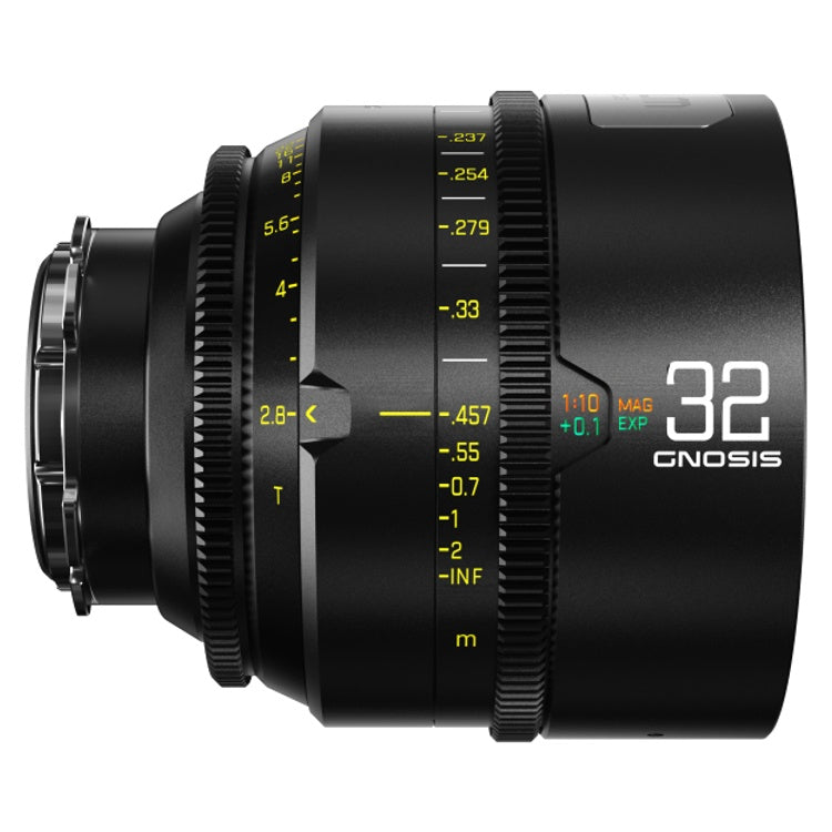 Objectif à focale fixe macro DZOFilm Gnosis 32mm T2.8 dans un étui de sécurité - métrique
