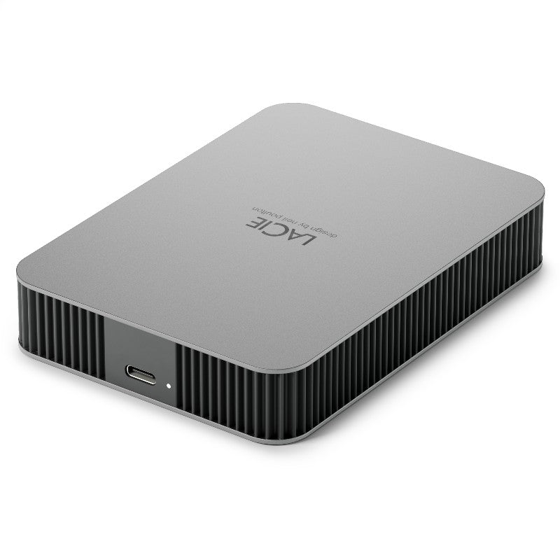 LaCie Mobile Disque 5TB v2 USB-C Moon Argent w/Rescue
