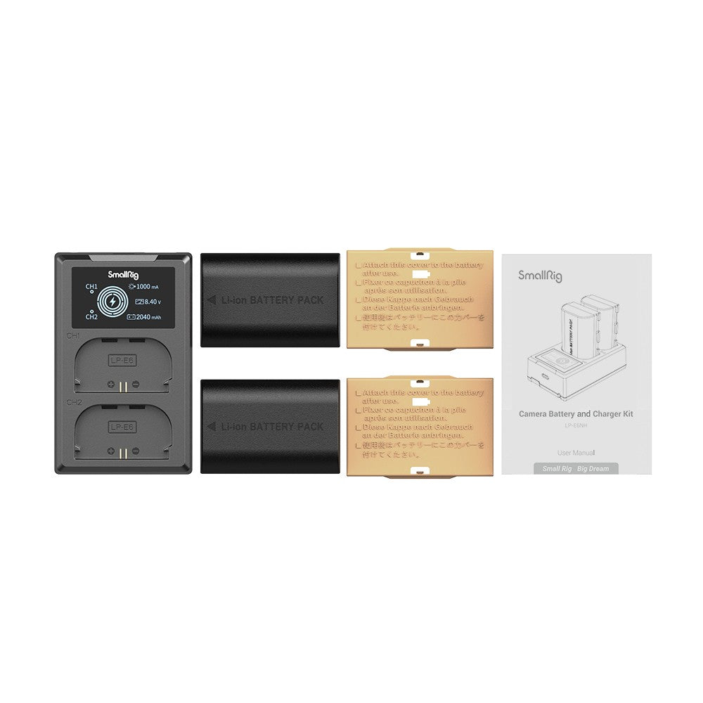 SmallRig LP-E6NH Appareil Photo Batterie et Chargeur Kit 3821