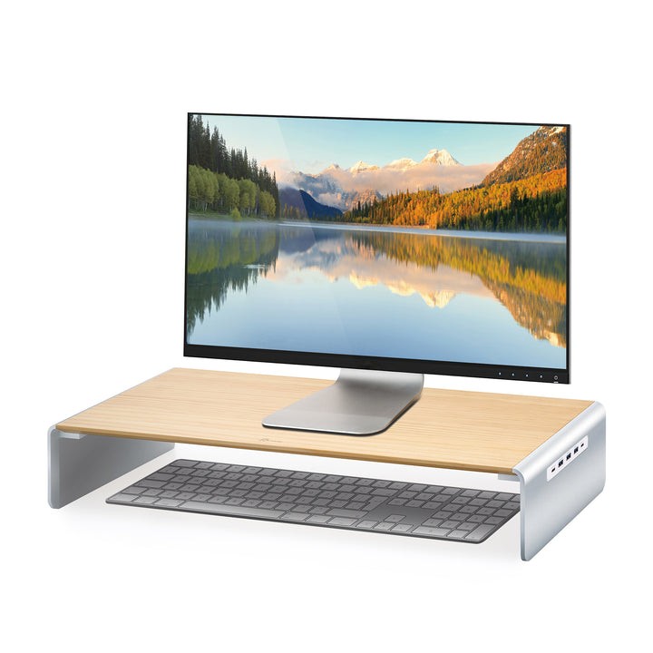 j5create Wood Monitor Support avec Docking Station