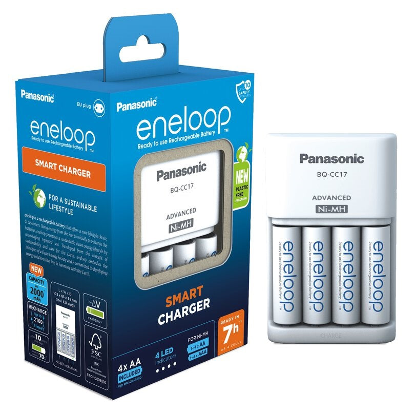Panasonic Eneloop Chargeur CC17 + 4x AA 2000mAh