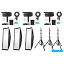 Nanlite FS 60B LED Kit Triple (avec pied d'éclairage et boîte à lumière)