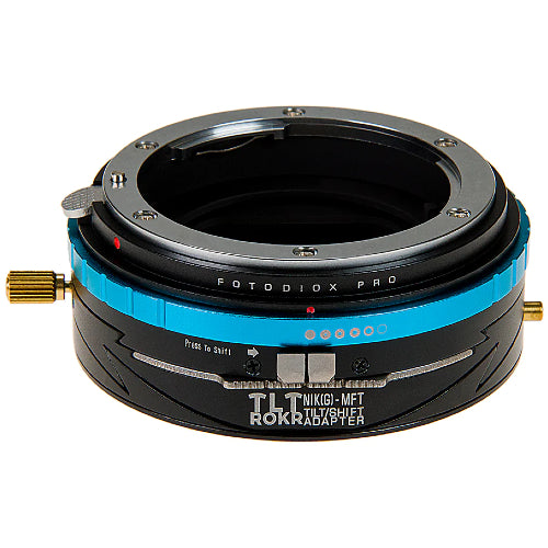 Fotodiox Pro TLT ROKR - Adaptateur d'inclinaison et de décalage pour monture Nikon F vers MFT
