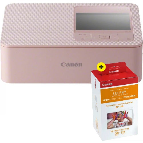 Canon SELPHY CP1500 Rose + RP-108 Papier 10X15, 108 impressions
