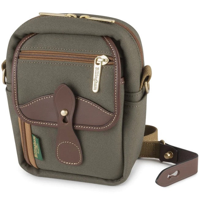 Billingham Stowaway Compact Sage FibreNyte / Cuir Chocolat