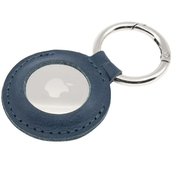 FIXED en Cuir Étui pour AirTag Bleu