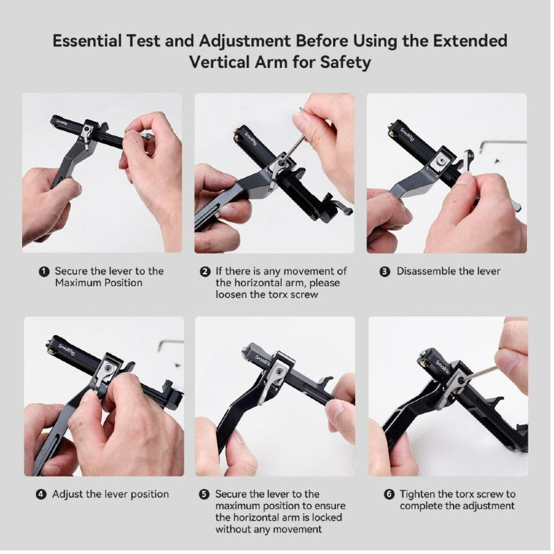 SmallRig Bras Vertical Rallongé pour DJI RS 3 Mini 4196