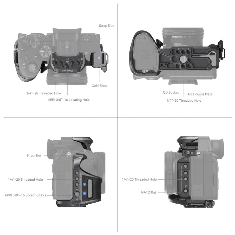 SmallRig "Rhinoceros" Advanced Cage Kit for Sony Alpha 7R V / Alpha 7 IV / Alpha 7S III 3710