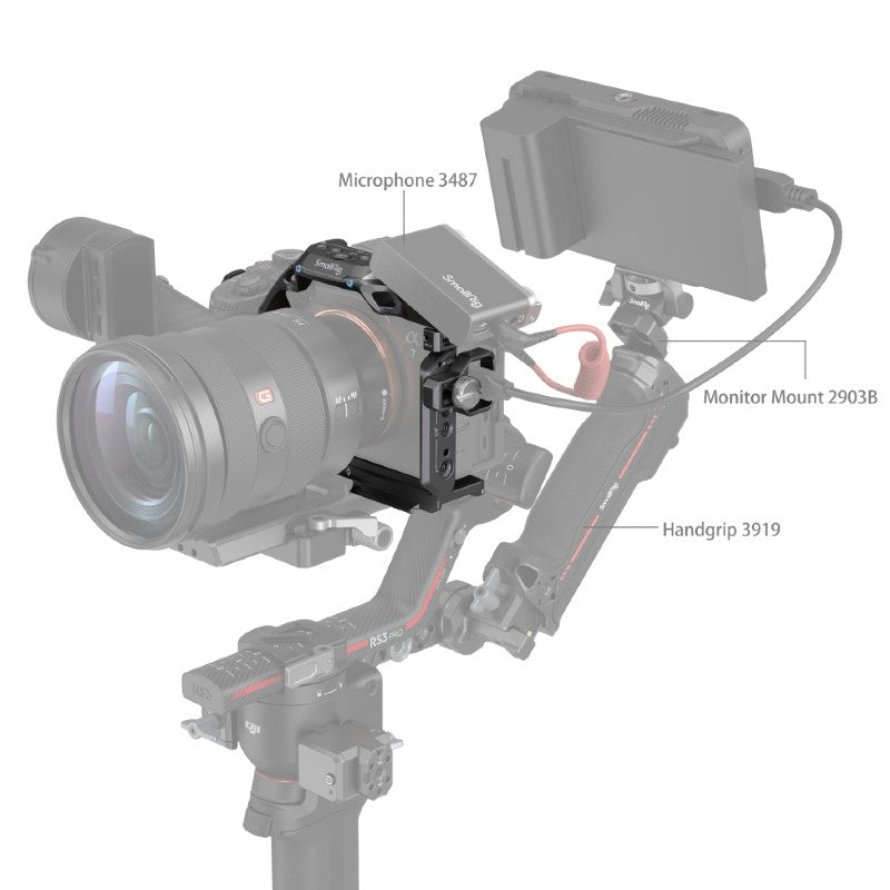 SmallRig "Rhinoceros" Advanced Cage Kit for Sony Alpha 7R V / Alpha 7 IV / Alpha 7S III 3710