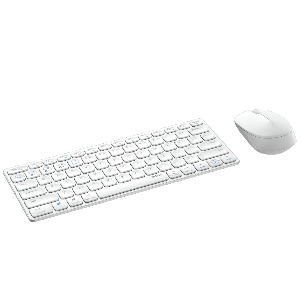 Rapoo 9600M Wireless multimode Blade Combo Set, QWERTY US - White