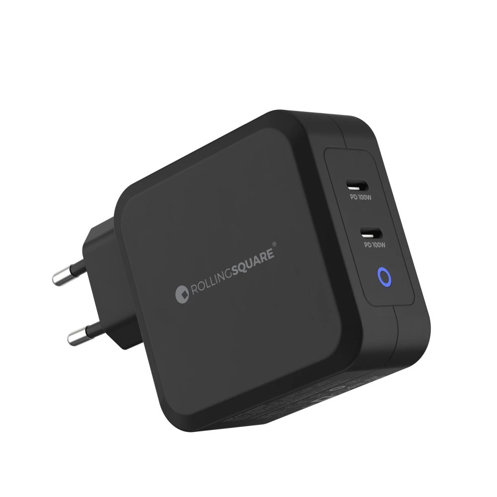 Rolling Square GaN Chargeur EU 100W Noir