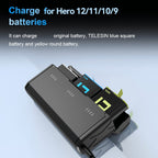 Boîte de charge Telesin comprenant 2 piles Stamina