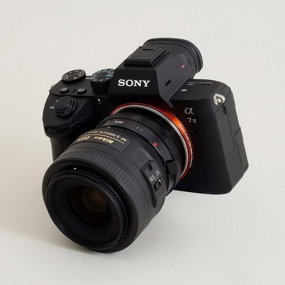 Adaptateur de monture d'objectif Urth : Compatible avec l'objectif Nikon F (type G) et le boîtier de l'appareil photo Sony E
