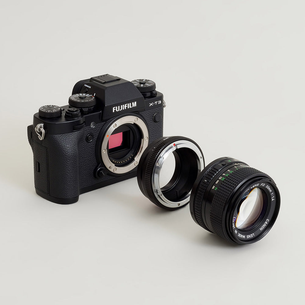 Adaptateur de monture d'objectif Urth : Compatible avec l'objectif Canon FD et le boîtier de l'appareil photo Fujifilm X