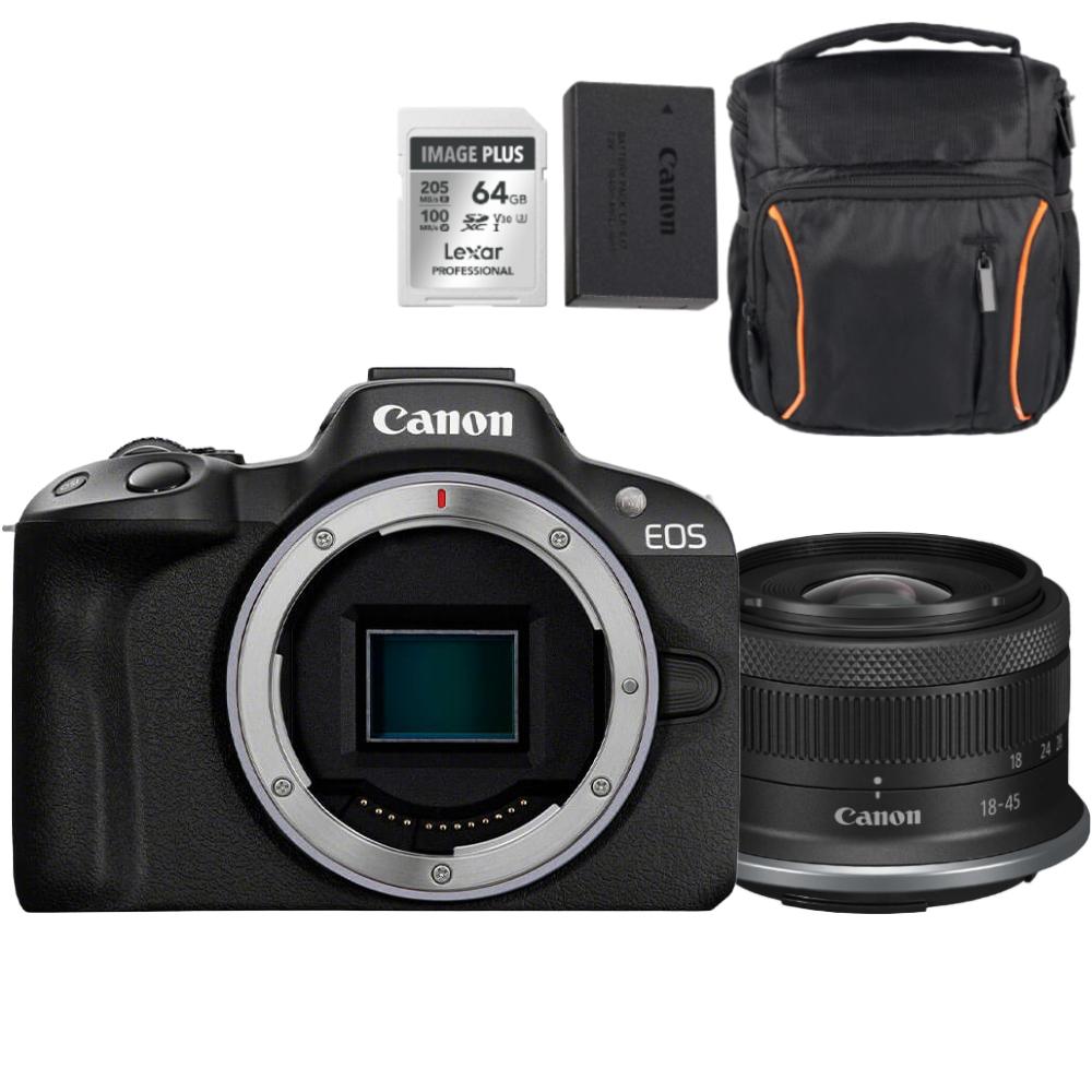 Canon EOS R50 noir + RF-S 18-45 Kit Holiday