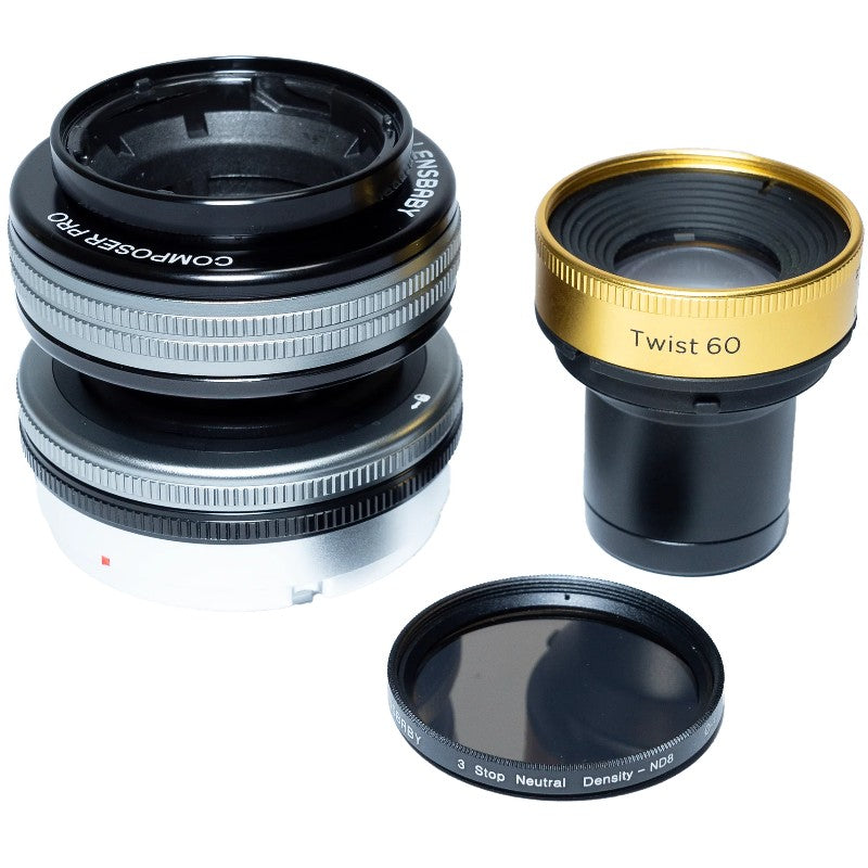 Lensbaby Twist 60 + Double Verre II Optic Swap Kit pour Sony E Monture