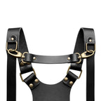 La sangle de poitrine Hantler noir / laiton, 22cm