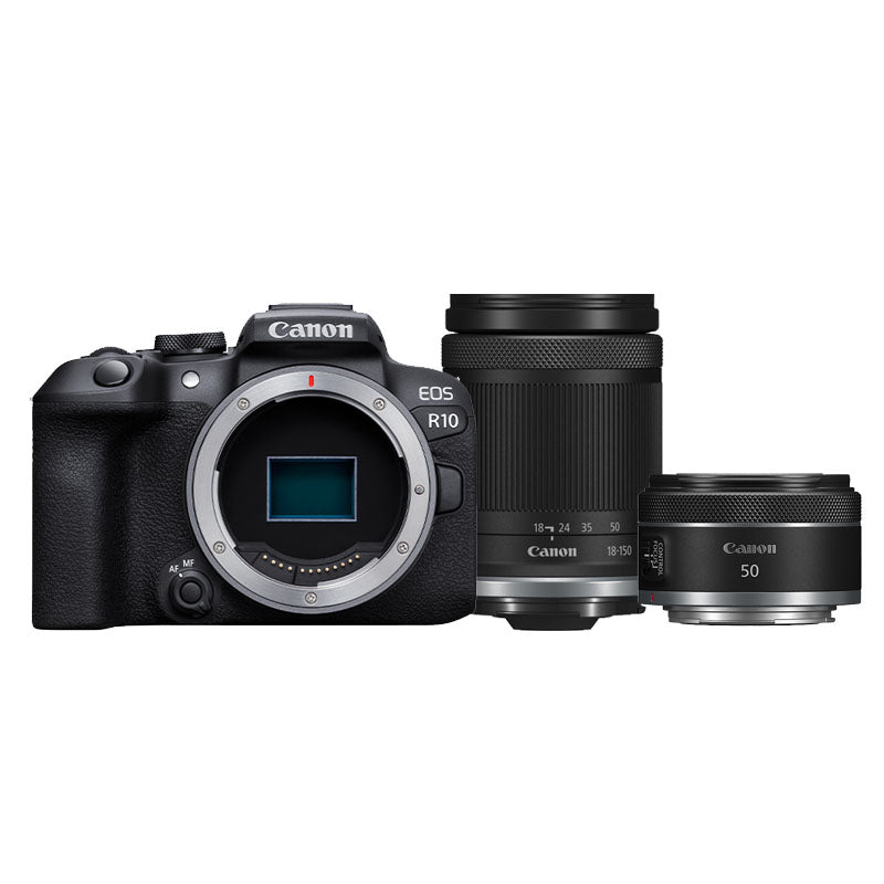 Canon EOS R10 + RF-S 18-150mm f/3.5-6.3 IS STM + RF 50mm f/1.8 STM