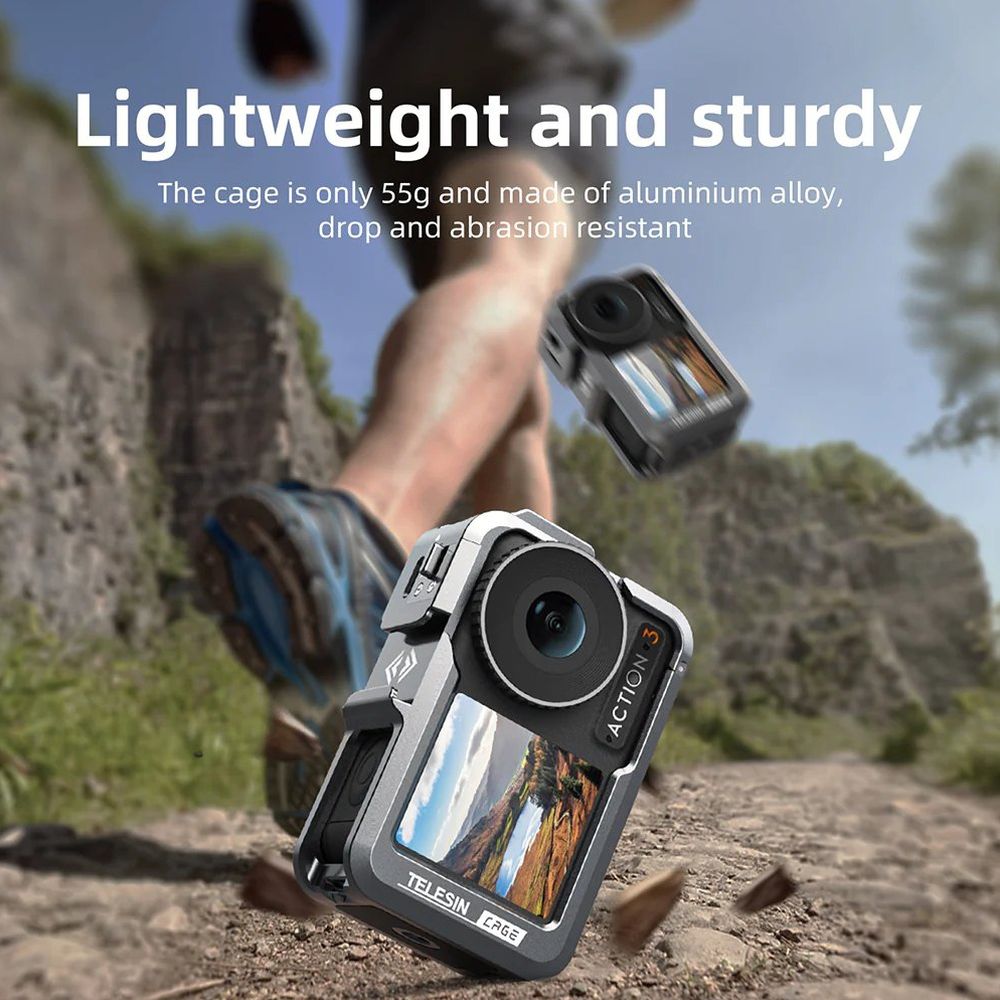 Telesin Cage en métal pour DJI Osmo Action 3