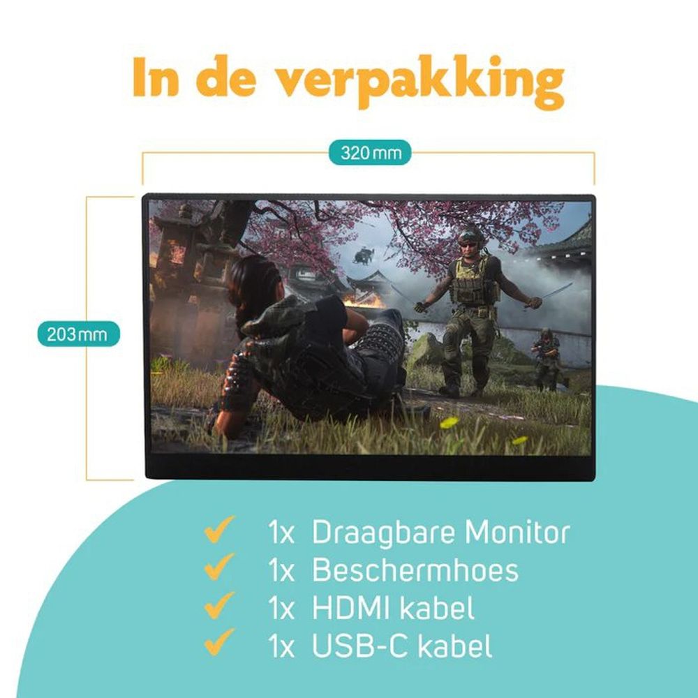 Pora&Co Moniteur portable 14,5 pouces