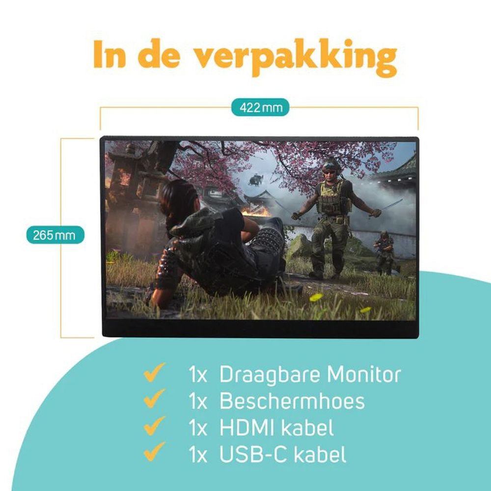 Pora&Co Moniteur portable 18,5 pouces