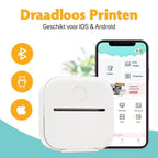 Pora&Co Mini imprimante photo pour smartphone, blanc