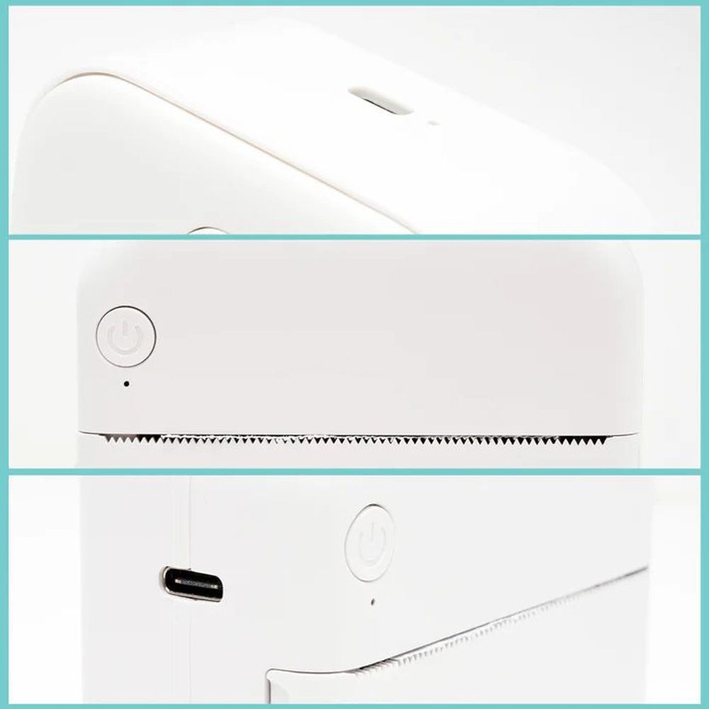 Pora&Co Mini imprimante photo pour smartphone, blanc