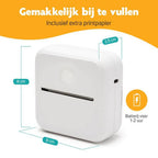 Pora&Co Mini imprimante photo pour smartphone, blanc