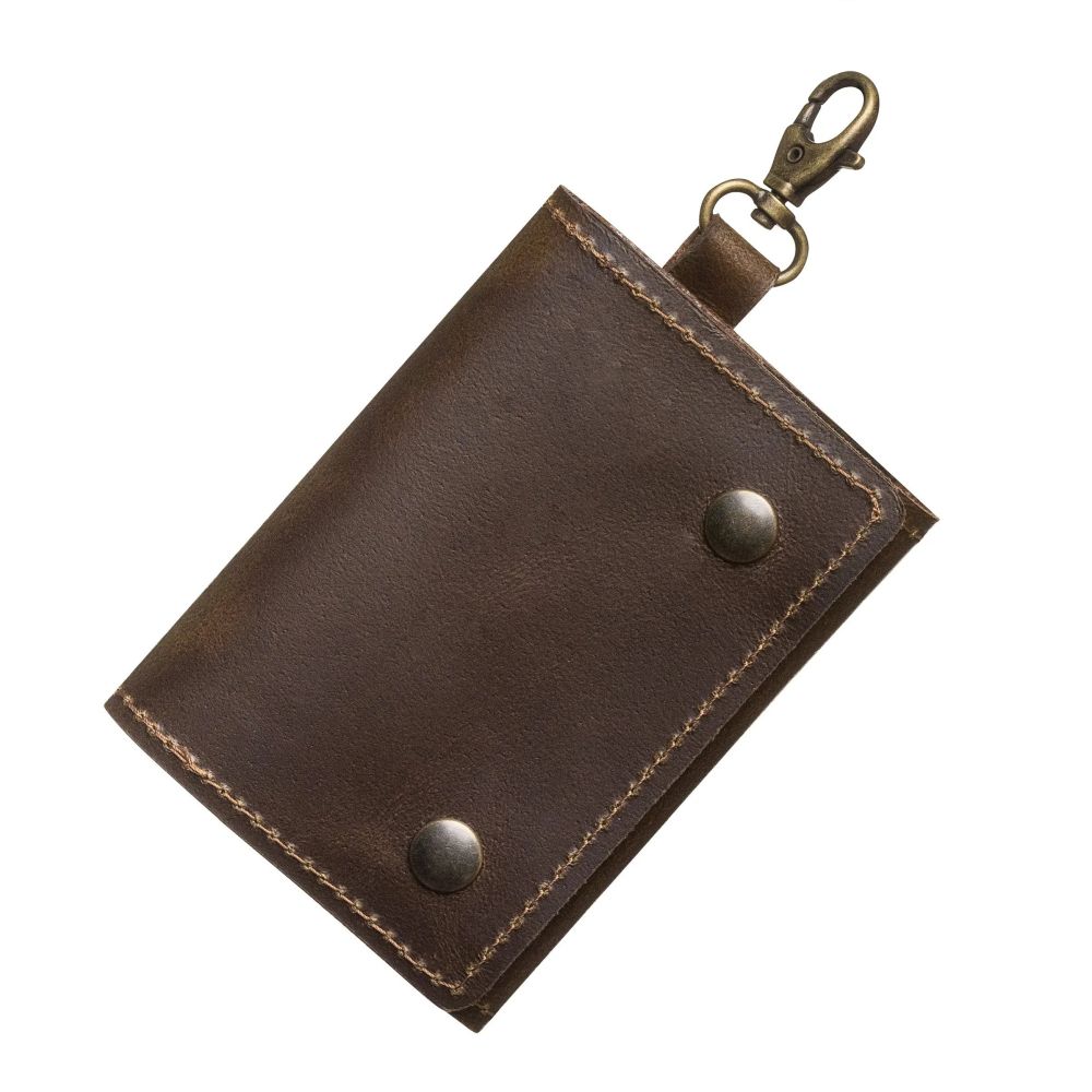 Le porte-cartes mémoire Hantler Brun chocolat / Laiton, 3x SD + 2x CF