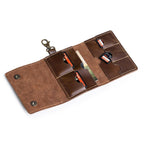 Le porte-cartes mémoire Hantler Brun chocolat / Laiton, 3x SD + 2x CF