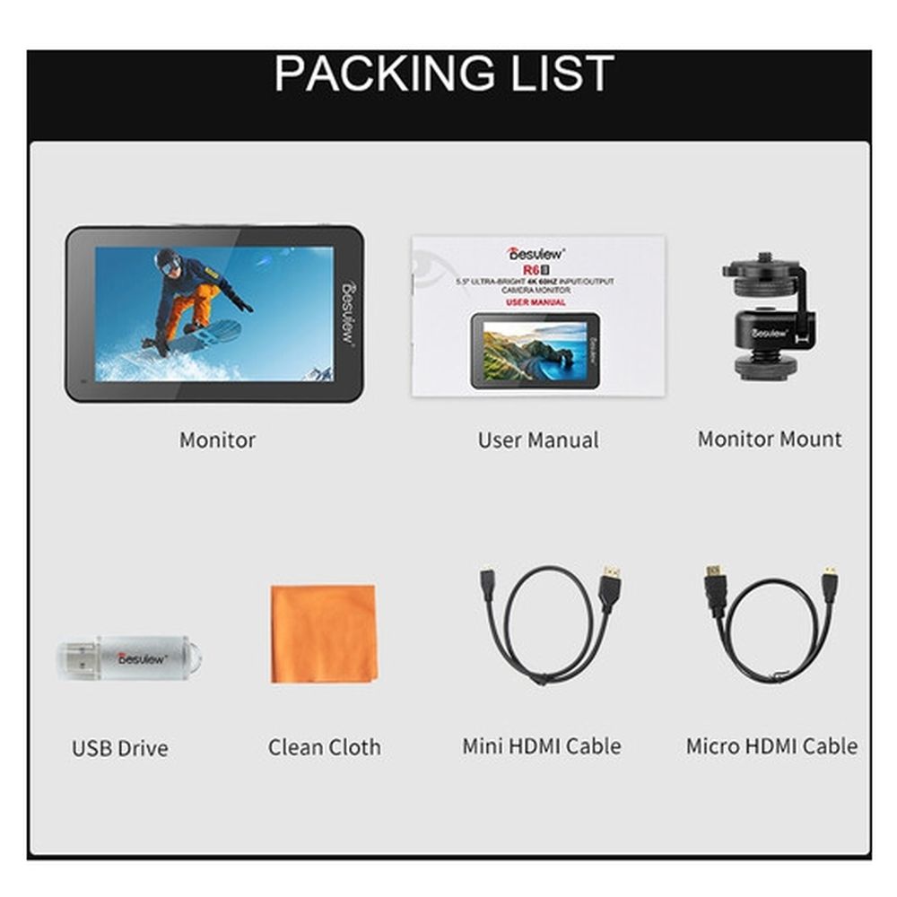 Desview R6II 5,5 pouces Moniteur de caméra