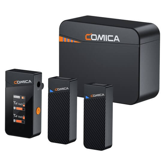 Comica 2.4G Mini Wireless Microphone - 2 transmitters + charging case
