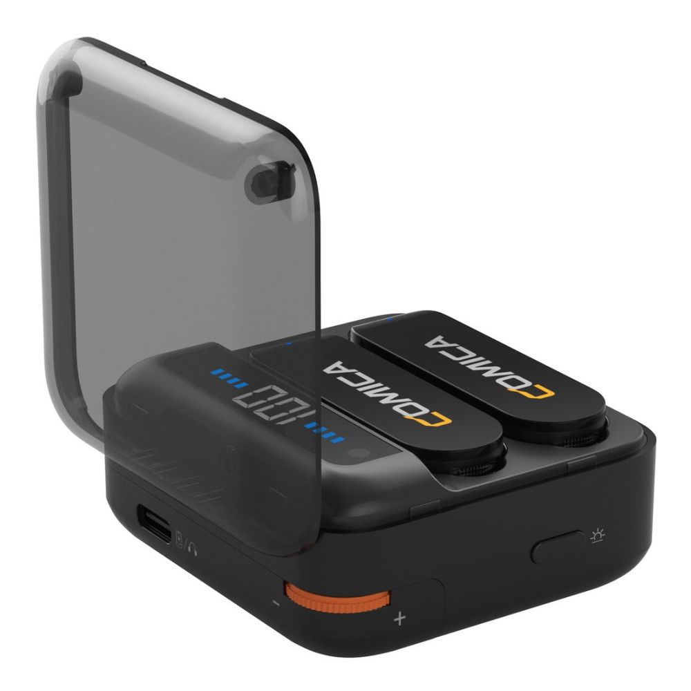 Comica Microphone sans Fil pour Smartphone 2,4GHz 2 Émetteurs USB-C