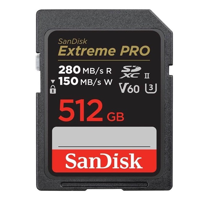 SanDisk Extreme Pro 512 Go SDXC UHS-II V60 280 Mo/s