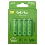 GP NiMH ReCyko AA 2600mAh 1,2V Rechargeable, 4 Pièces