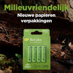 GP NiMH ReCyko AA 2600mAh 1,2V Rechargeable, 4 Pièces