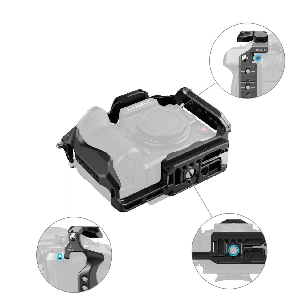SmallRig HawkLock Kit de cage à déclenchement rapide pour Panasonic LUMIX GH7 / GH6 4825
