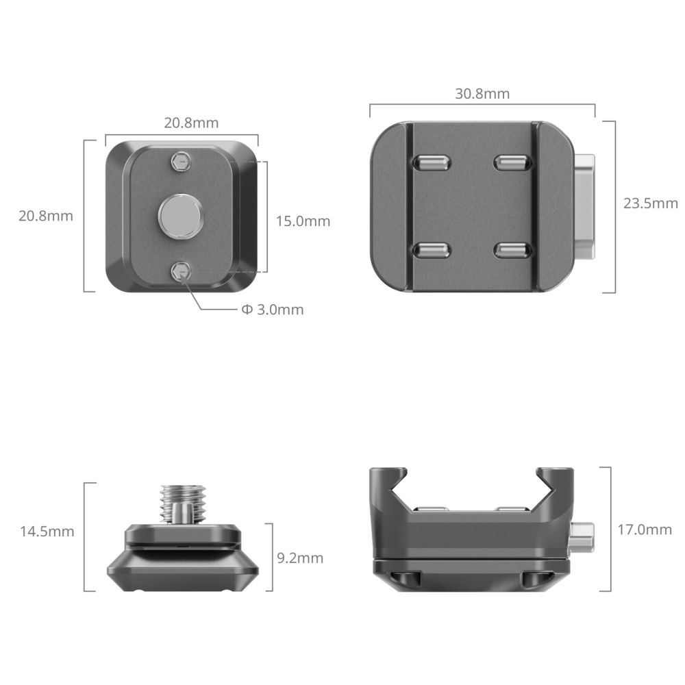 SmallRig HawkLock H21 Kit de Plaque de Montage Universel à Dégagement Rapide 4491