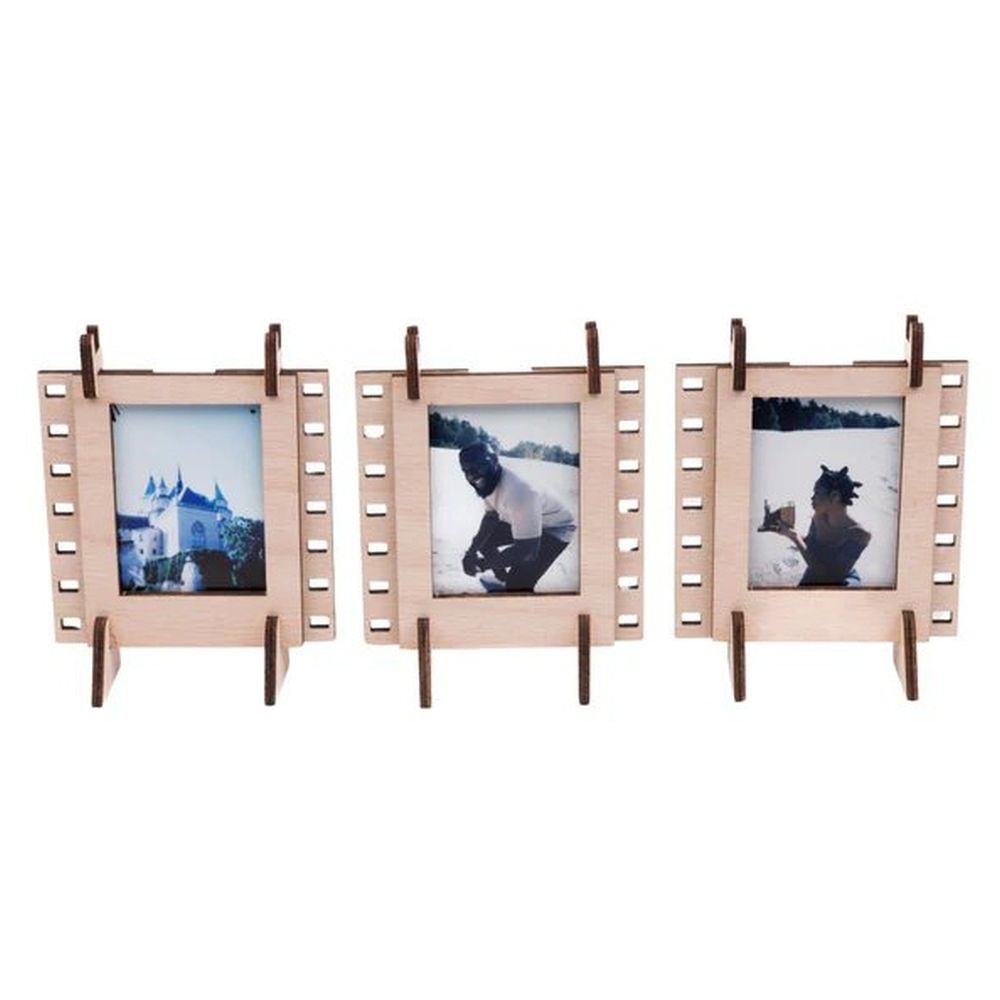 JollyLook 3 cadres photo "Mini", Bois naturel