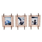 JollyLook 3 cadres photo "Mini", Bois naturel