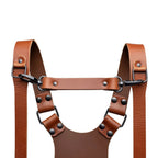 La sangle de poitrine Hantler Cognac / Laiton, large 33cm