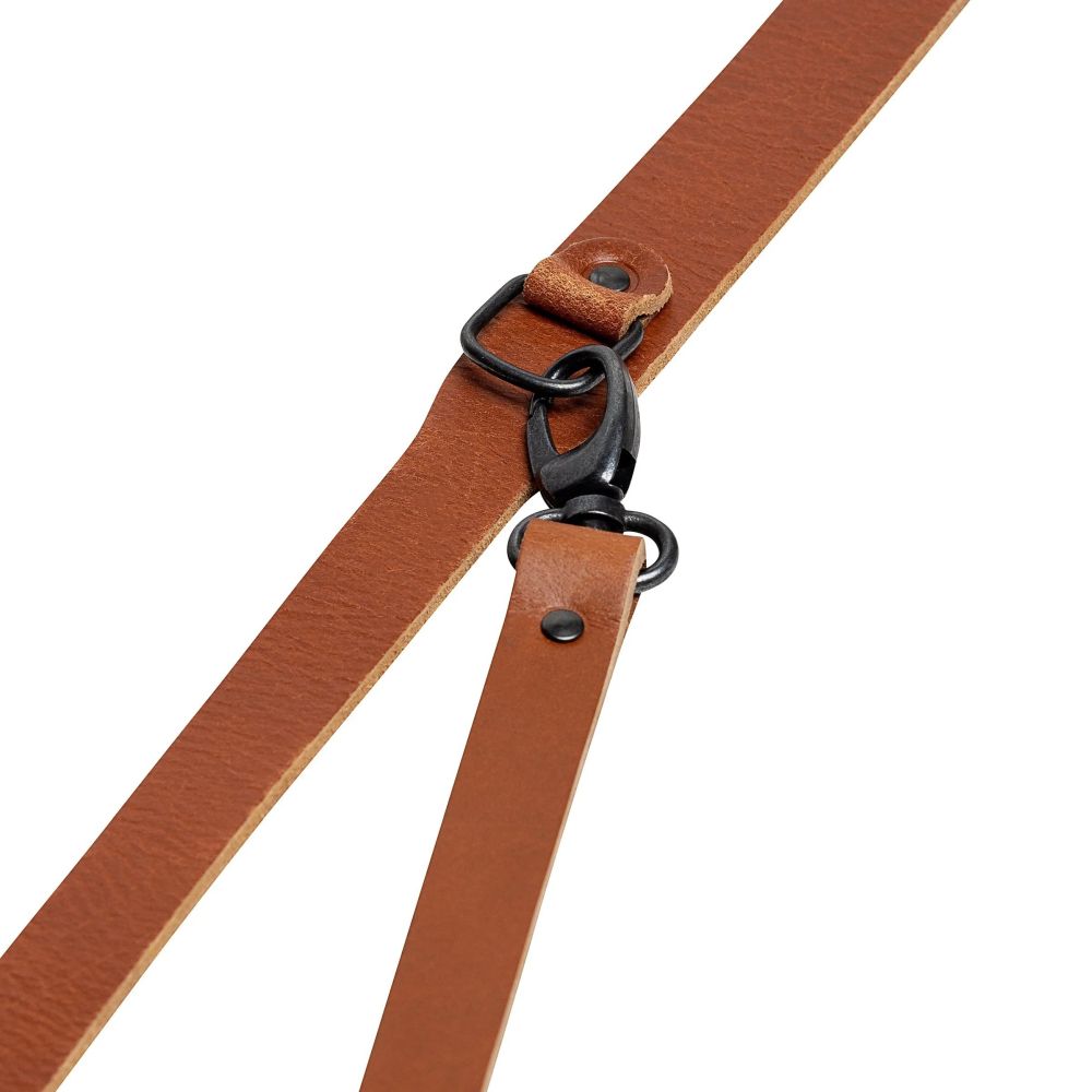 La sangle de poitrine Hantler Cognac / Laiton, large 33cm