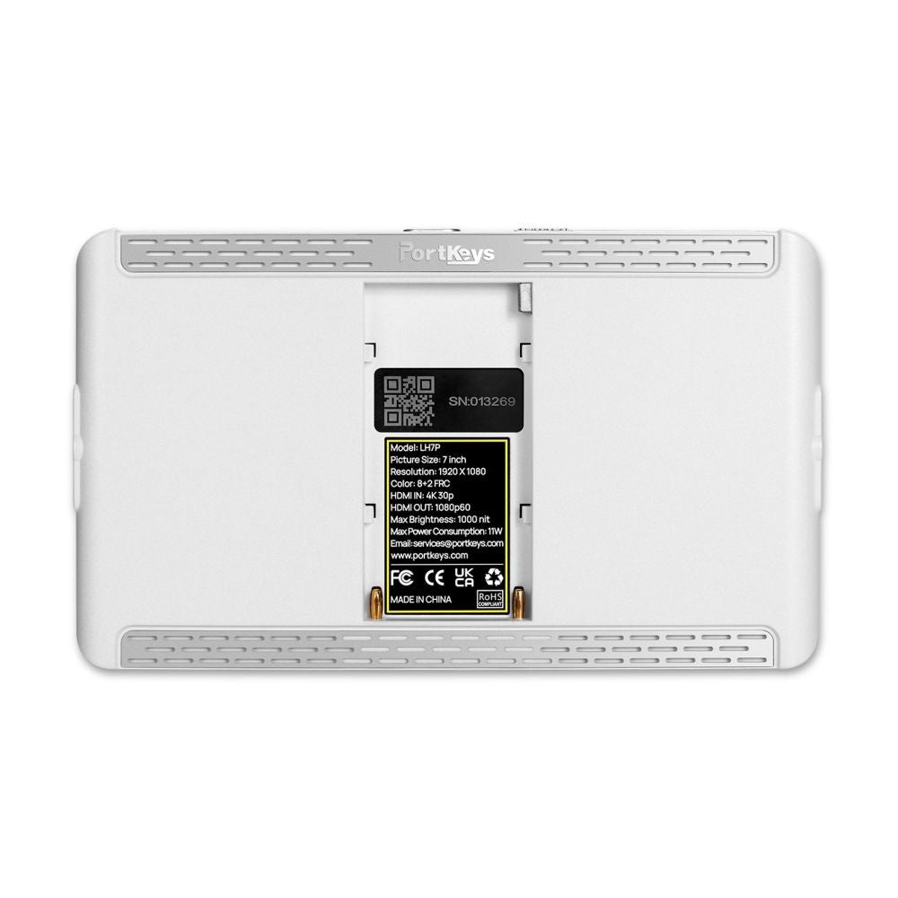 Portkeys LH7P Moniteur 7 pouces avec écran tactile blanc