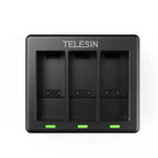 Telesin Chargeur pour 3 Batteries pour GoPro HERO 9/10/11/12