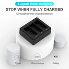 Telesin Chargeur pour 3 Batteries pour GoPro HERO 9/10/11/12