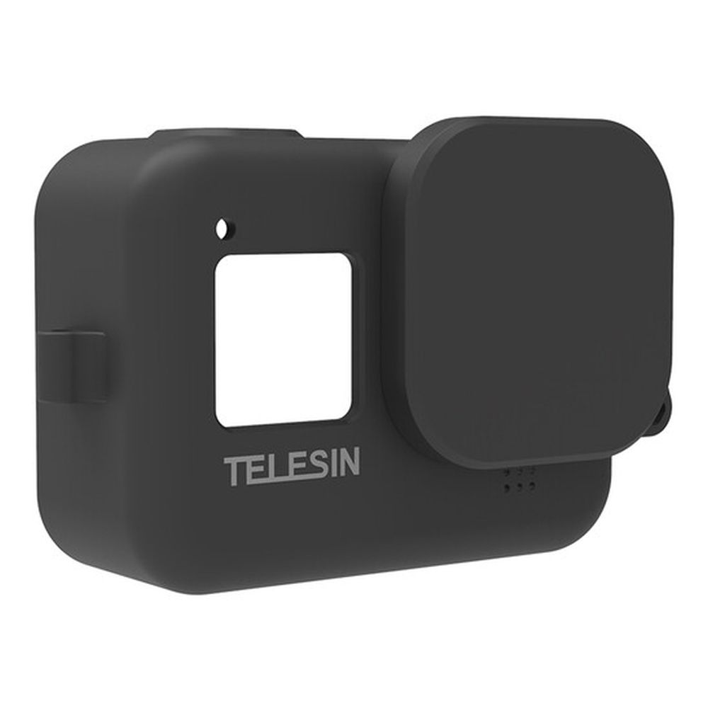 Telesin Housse de protection en silicone, noire pour GoPro 8