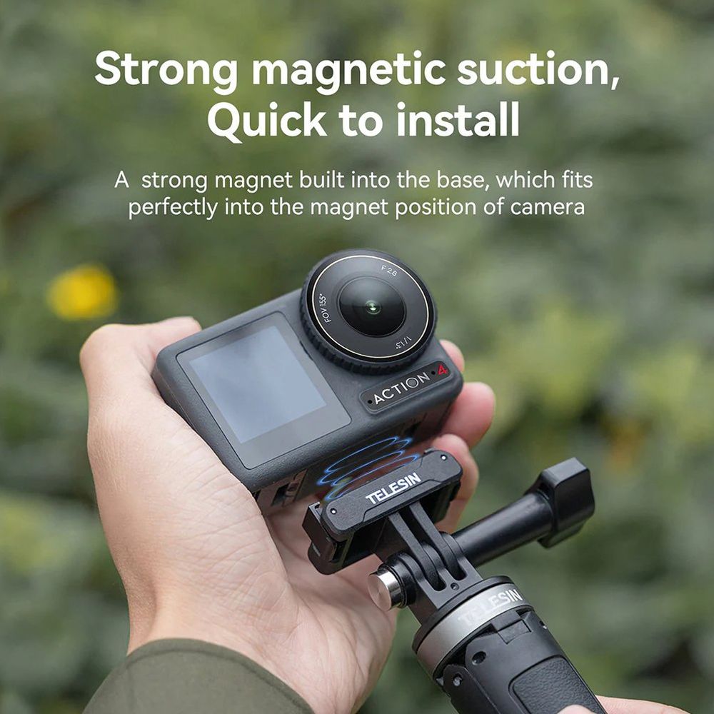 Telesin Support magnétique à deux griffes pour DJI Osmo Action 3