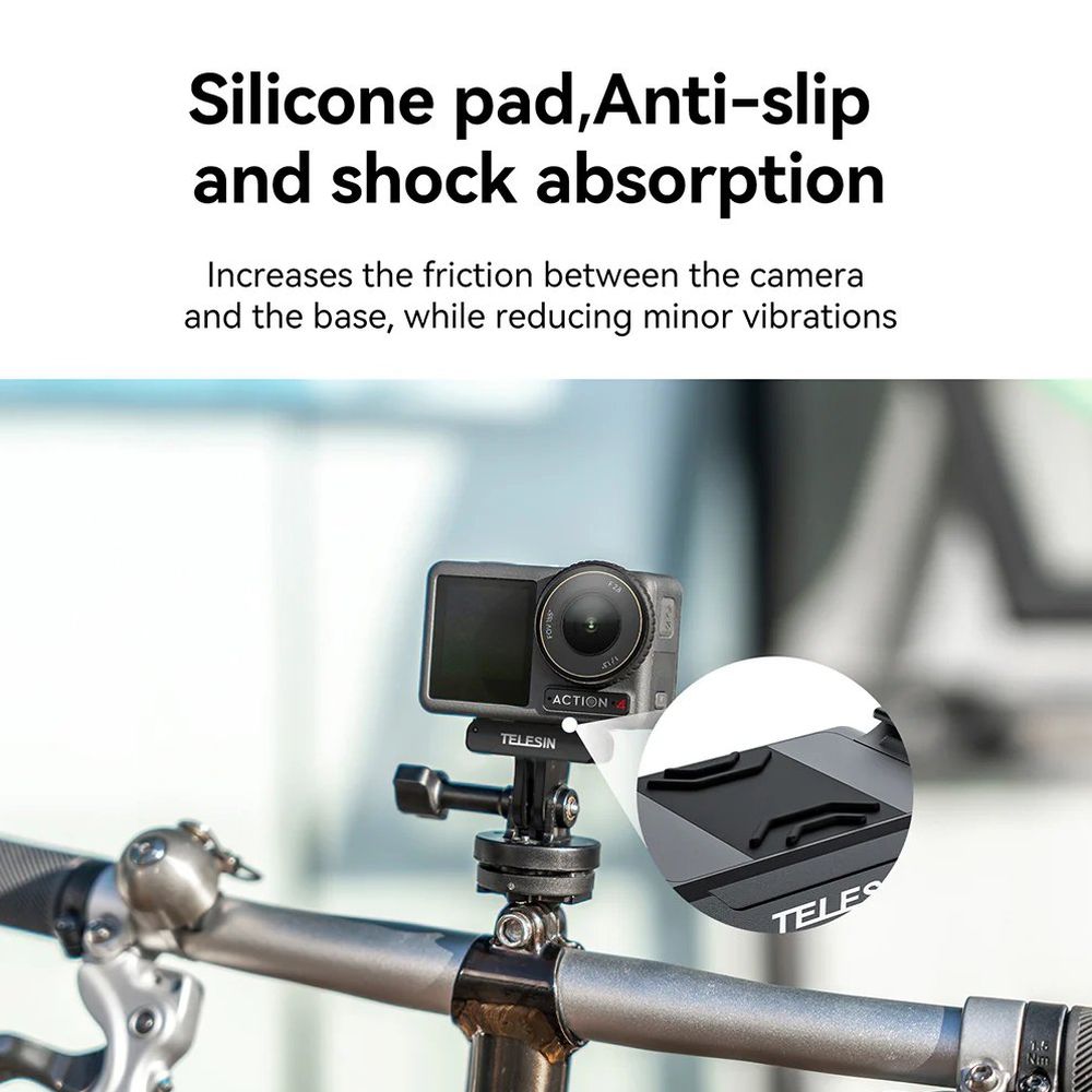 Telesin Support magnétique à deux griffes pour DJI Osmo Action 3