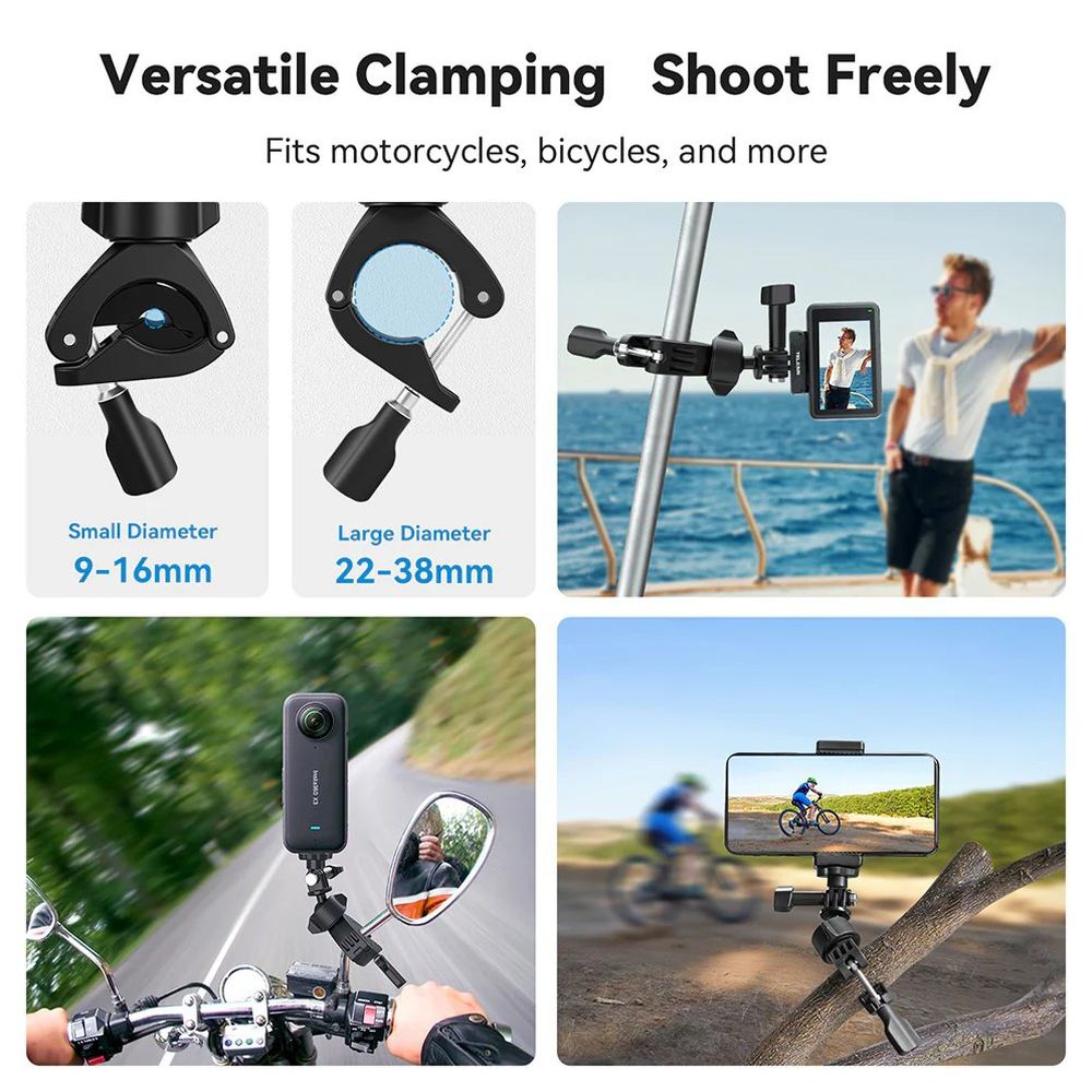 Support de tube de vélo Telesin rotatif à 360
